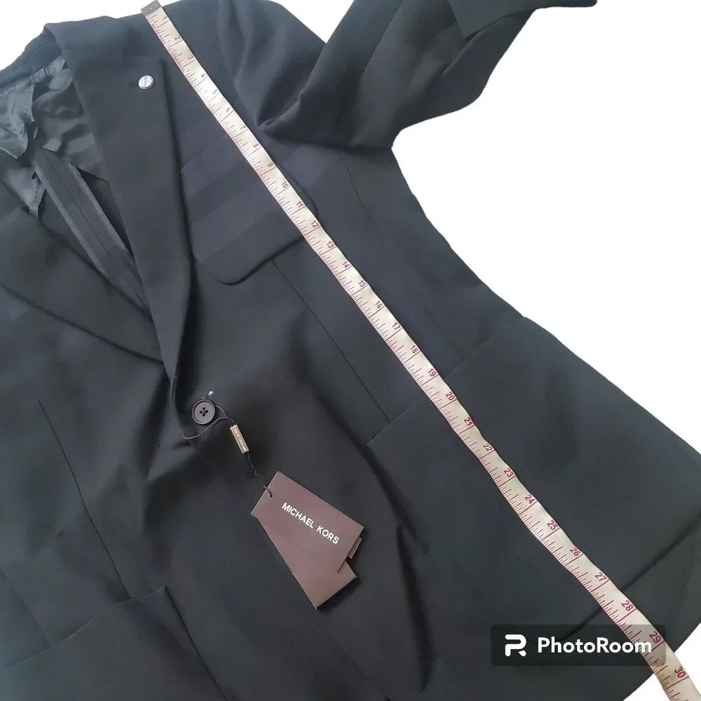 Michael Kors mens suits blazer coat jacket stretch sz 44 regular black $798.00‎